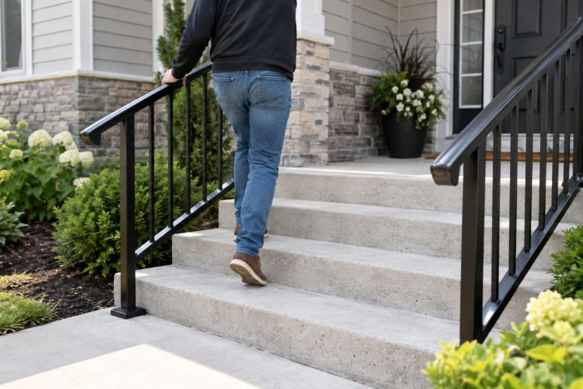 handrails for concrete steps