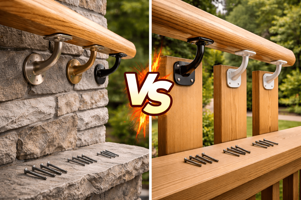 Wall-Mounted vs. Post-Mounted Handrail Brackets