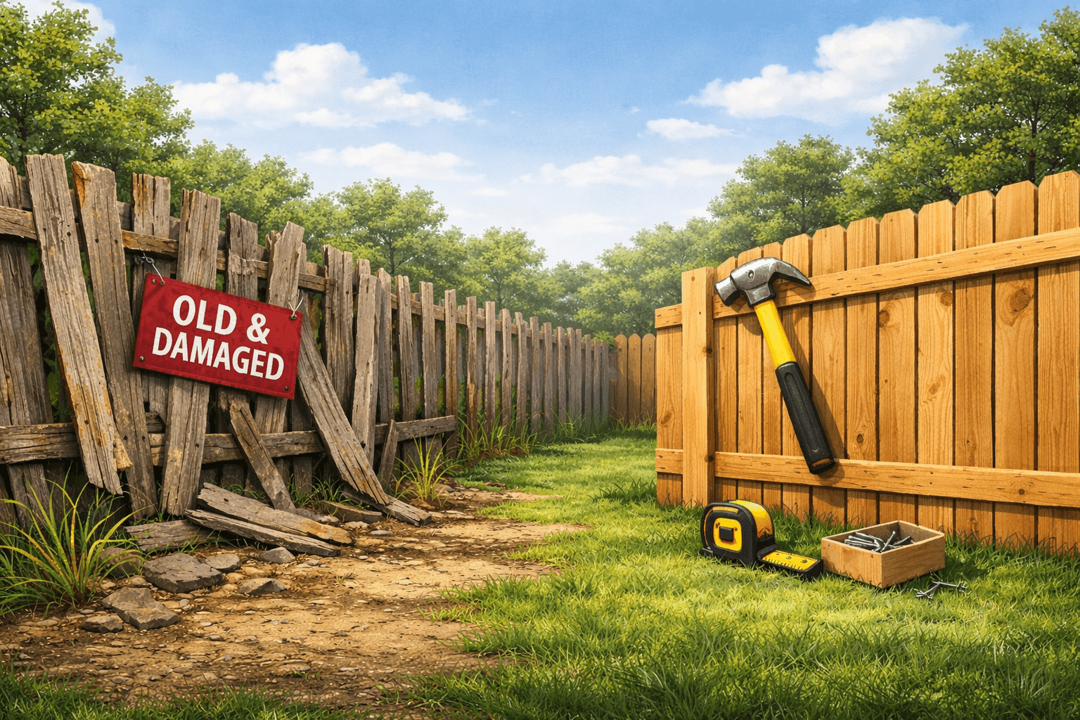 Wood Fence Replacement