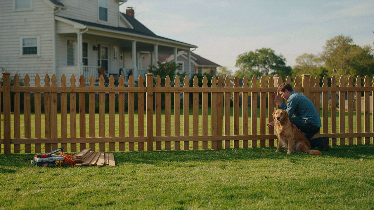 Backyard Fence Installation